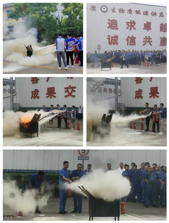 隨后，集團(tuán)消防安全員為廣大職工講解滅火器和消防水槍的使用方法，并現(xiàn)場(chǎng)演示。廣大員工積極參與到教學(xué)演練當(dāng)中，進(jìn)一步鞏固消防培訓(xùn)知識(shí)。
